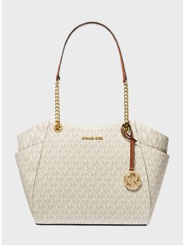 Сумка Michael Kors Jet Set Travel Large Shoulder Tote Vanilla Logo