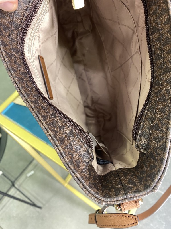 Cумка Michael Kors Jet Set Large Messenger Brown logo