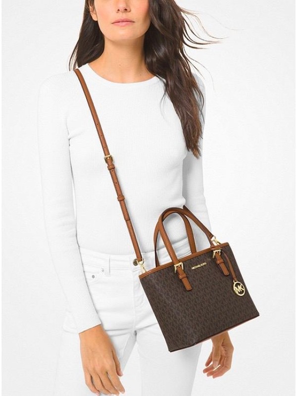 Cумка Michael Kors Jet Set Travel XS Tote Brown logo