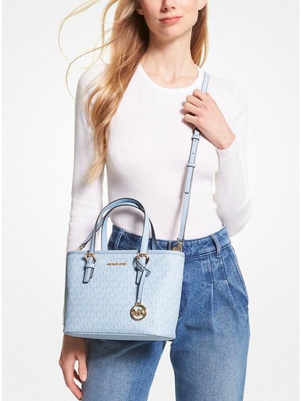 Cумка Michael Kors Jet Set Travel XS Tote Light Blue logo