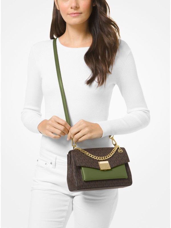 Cумка Michael Kors Lita Medium Brown/green