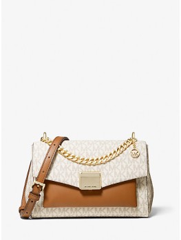 Cумка Michael Kors Lita Medium Vanilla logo