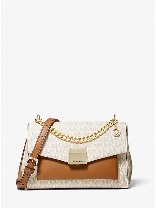 Cумка Michael Kors Lita Medium Vanilla logo