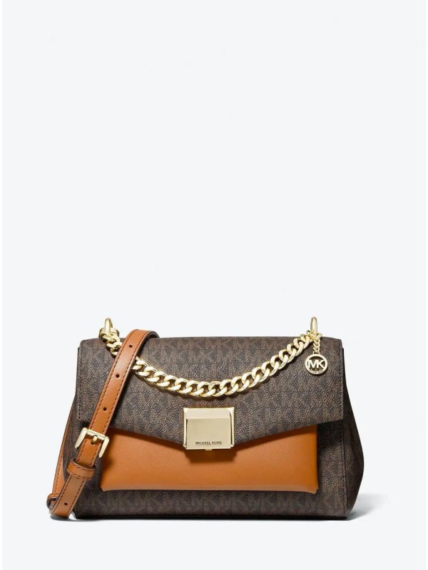 Cумка Michael Kors Lita Medium Brown logo