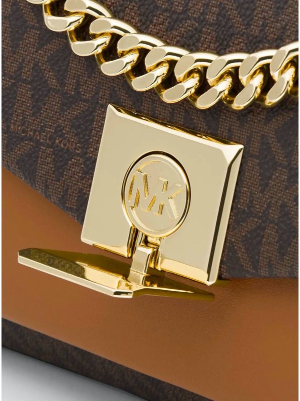 Cумка Michael Kors Lita Medium Brown logo