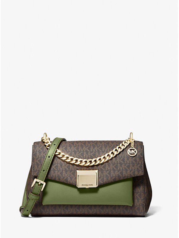 Cумка Michael Kors Lita Medium Brown/green