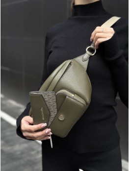 Бананка Michael Kors Maisie Multifunctional Waistpack 2in1 Olive