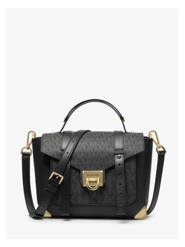 Cумка Michael Kors Manhattan Black logo