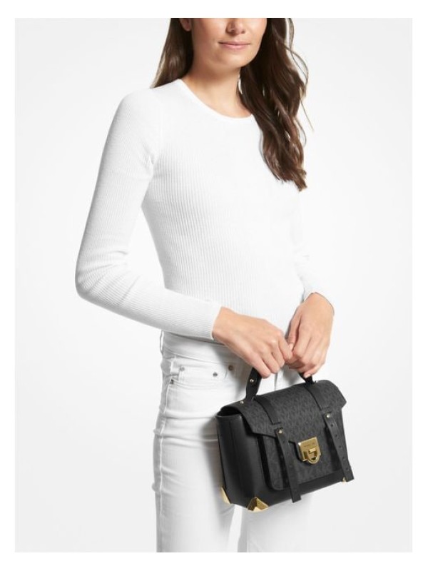 Cумка Michael Kors Manhattan Black logo