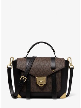 Cумка Michael Kors Manhattan Brown logo