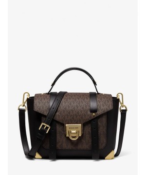 Cумка Michael Kors Manhattan Brown logo