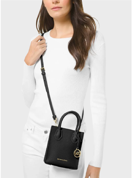Сумка Michael Kors Mercer Extra-Small Pebbled Leather Crossbody Black