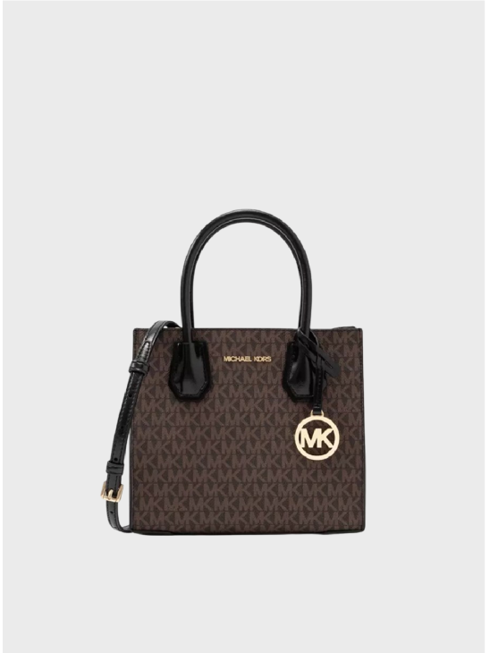 Cумка Michael Kors Mercer mini Tote Bag black/brown logo