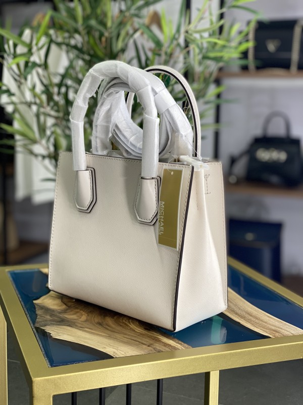 Cумка Michael Kors Mercer Mini Leather Tote Bag Optic White