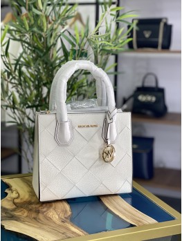 Cумка Michael Kors Mercer Mini Leather Tote Bag Optic White