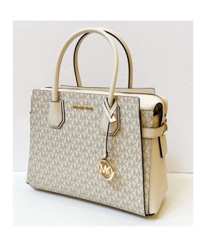 Cумка Michael Kors Mercer Satchel Vanilla logo