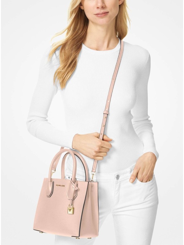 Cумка Michael Kors Mercer Mini Leather Tote Bag Optic White