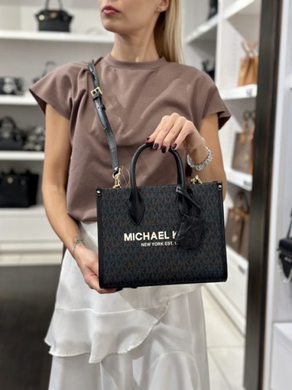 Сумка Michael Kors Mirella Small  Tote Black Logo