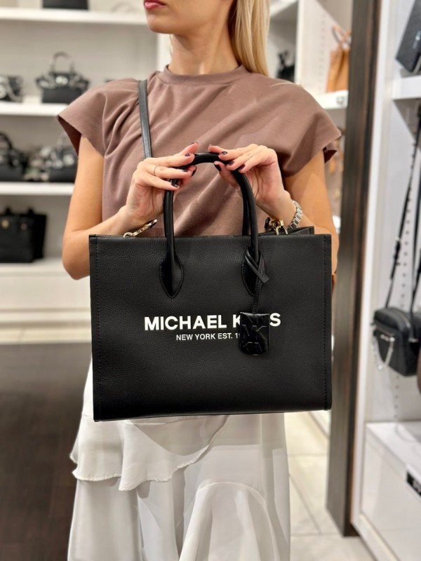 Cумка Michael Kors Mirella Medium Shopper Top Zip Tote Black