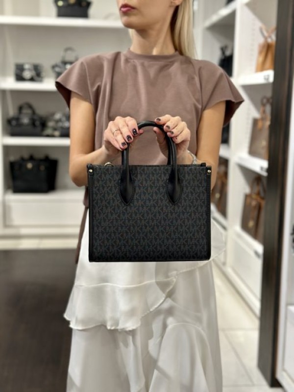 Сумка Michael Kors Mirella Small  Tote Black Logo