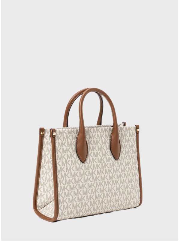 Cумка Michael Kors Mirella Small Shopper Top Zip Tote Vanilla Logo