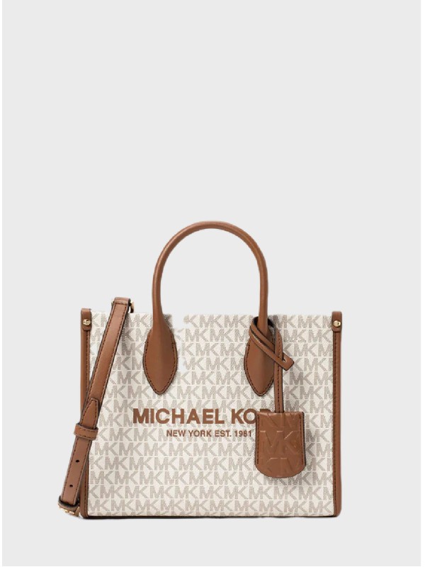 Cумка Michael Kors Mirella Small Shopper Top Zip Tote Vanilla Logo