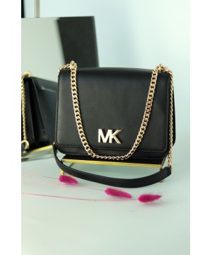 Cумка Michael Kors Mott Large Two-Tone Leather Shoulder Bag Black