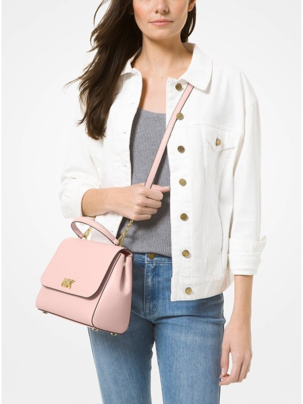 Cумка Michael Kors Mott Medium Leather Setchel pink