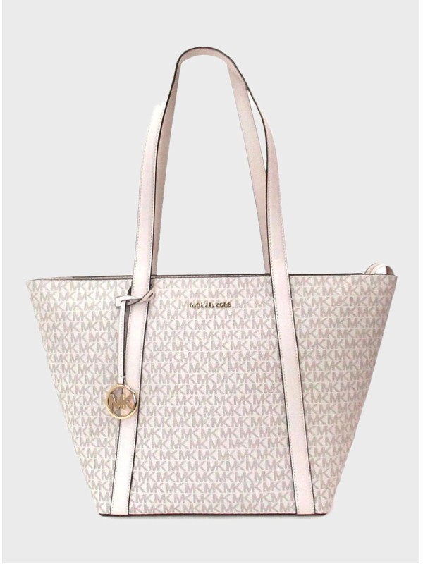 Сумка Michael Kors Pratt Large Top Zip Tote Shoulder Vanilla Logo