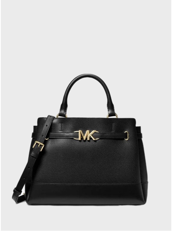 Cумка Michael Kors Reed Large Leather Belted Satchel Black