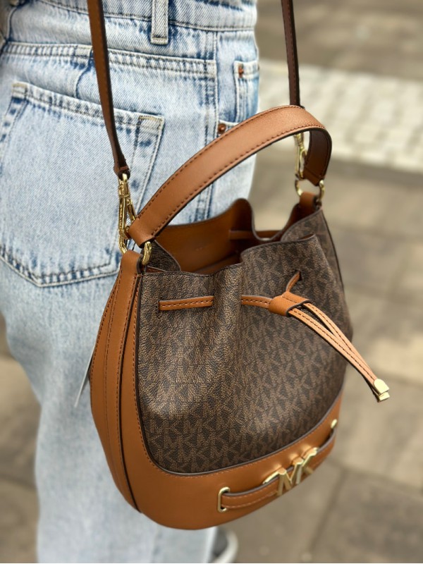 Cумка Michael Kors Reed Bucket Brown logo