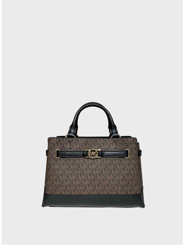 Сумка Michael Kors Reed Small Satchel Brown Logo