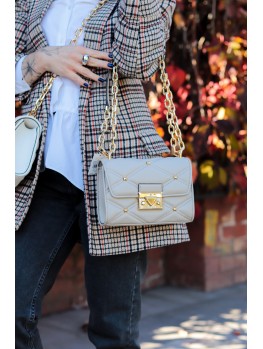 Сумка Michael Kors Serena Small Flap Studded Crossbody Light Sand