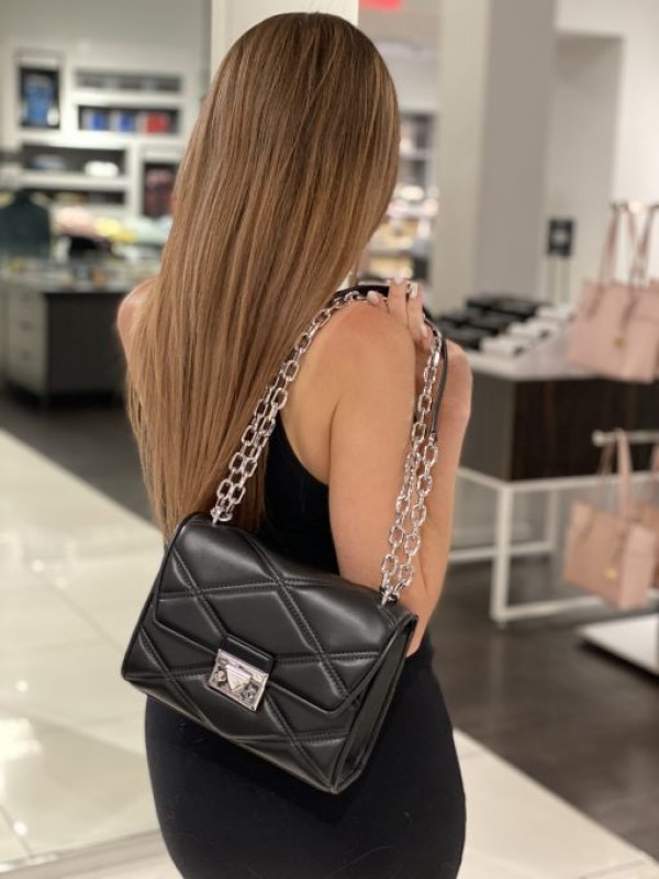 Сумка Michael Kors Serena Medium Black Silver