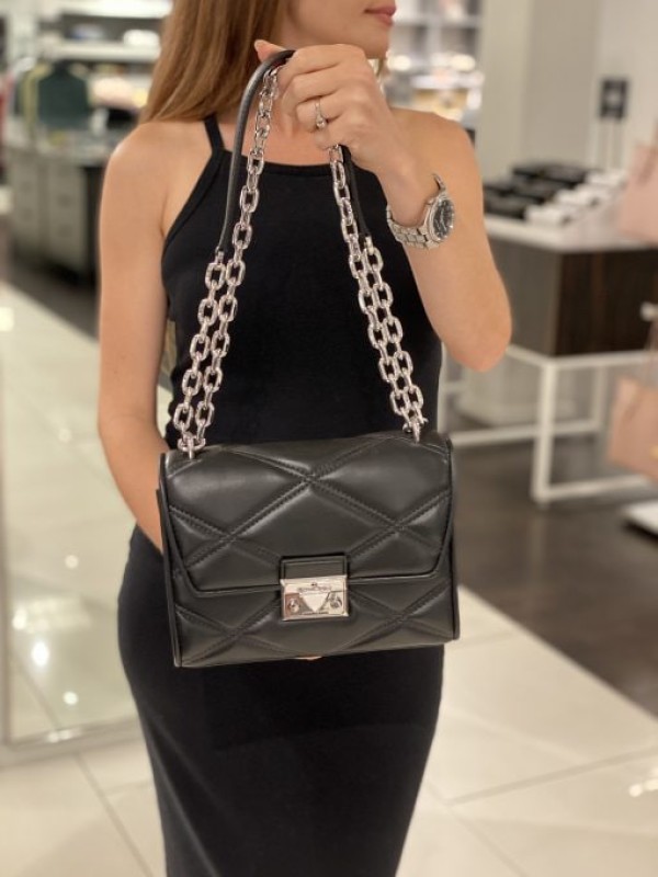 Сумка Michael Kors Serena Medium Black Silver