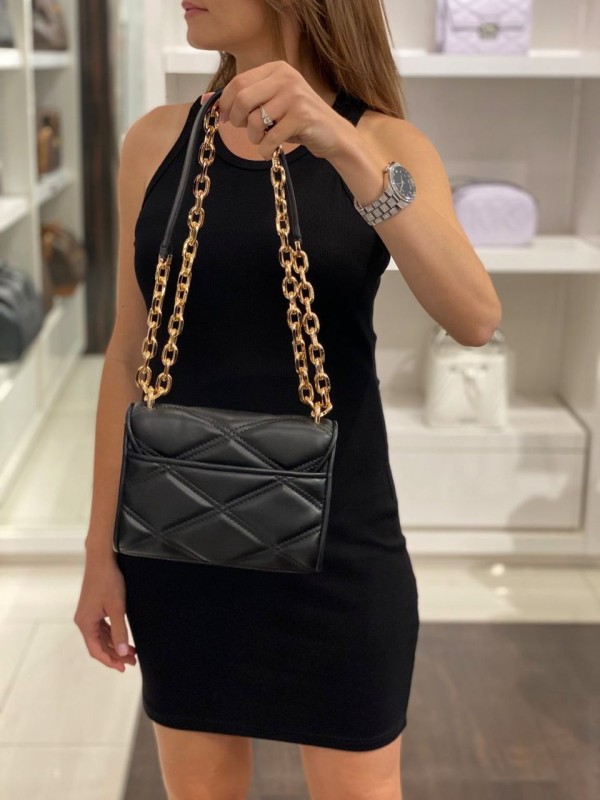 Сумка Michael Kors Serena Small Flap Crossbody  Black Gold