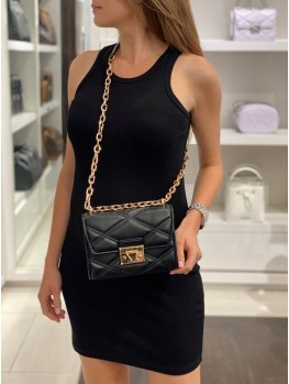 Сумка Michael Kors Serena Small Flap Crossbody  Black Gold