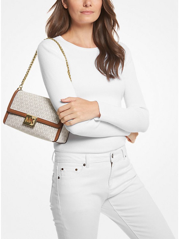 Cумка Michael Kors Sonia Medium Convertible Shoulder Bag  Vanilla Logo