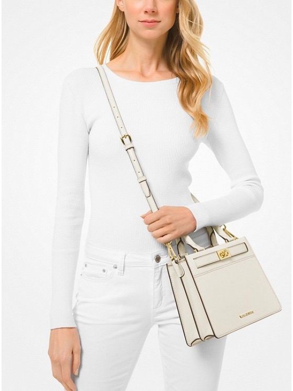 C Michael Kors Tatiana Medium Satchel Light cream Outly