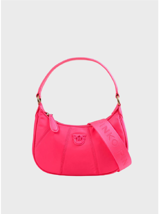 Сумка Pinko Mini Half Moon Recycled Nylon Fuxia
