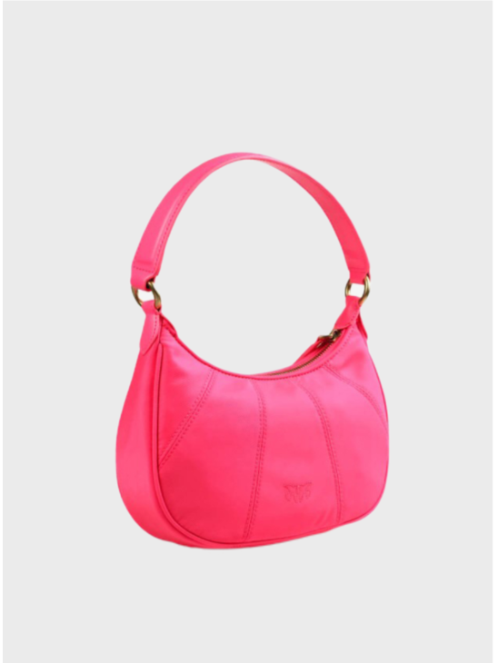 Сумка Pinko Mini Half Moon Recycled Nylon Fuxia