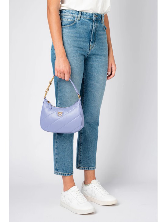 Сумка Pinko Half Moon Mini Maxi Quilt Lavender