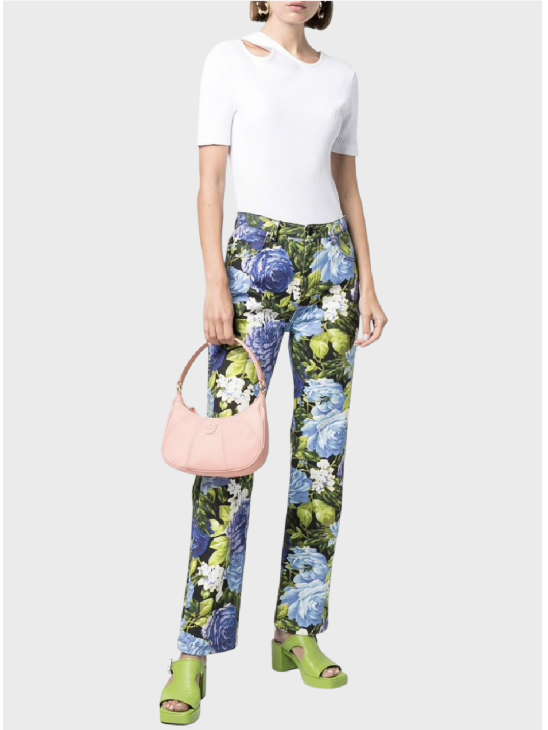 Сумка Pinko Mini Half Moon Recycled Nylon Pesca