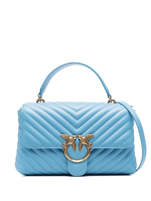 Cумка Pinko Lady love Puff Medium Handle Quilt Azzurro ss23