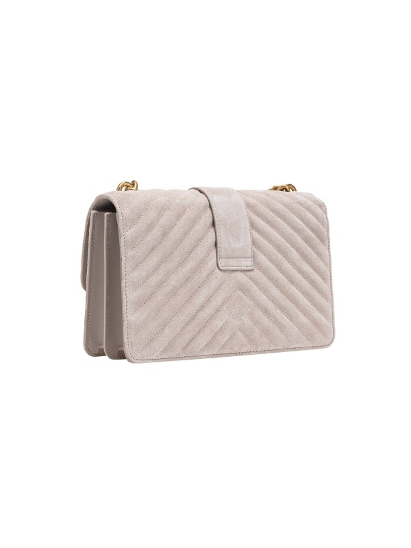 Сумка Pinko Love One Classic Scamosciato Grigio Beige ss23