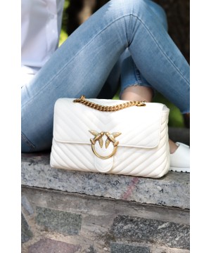 Cумка Pinko LADY LOVE BAG PUFF V QUILT Ivory