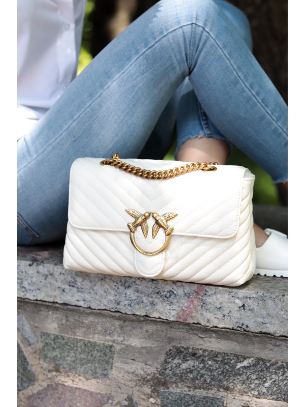 Cумка Pinko LADY LOVE BAG PUFF V QUILT Ivory