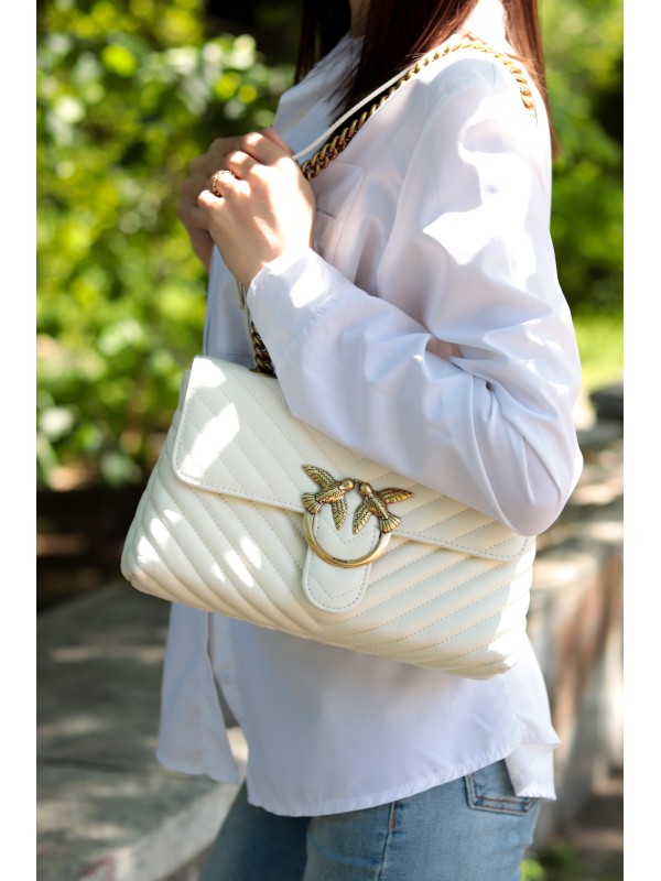 Cумка Pinko LADY LOVE BAG PUFF V QUILT Ivory