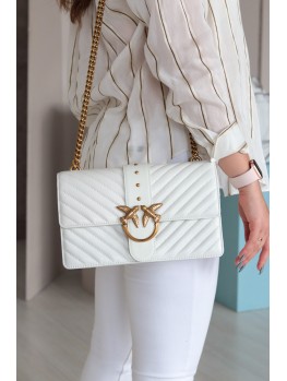 Cумка Pinko CLASSIC LOVE BAG ICON V QUILT Nappa Medium White SS21