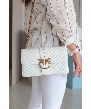 Cумка Pinko CLASSIC LOVE BAG ICON V QUILT Nappa Medium White SS21